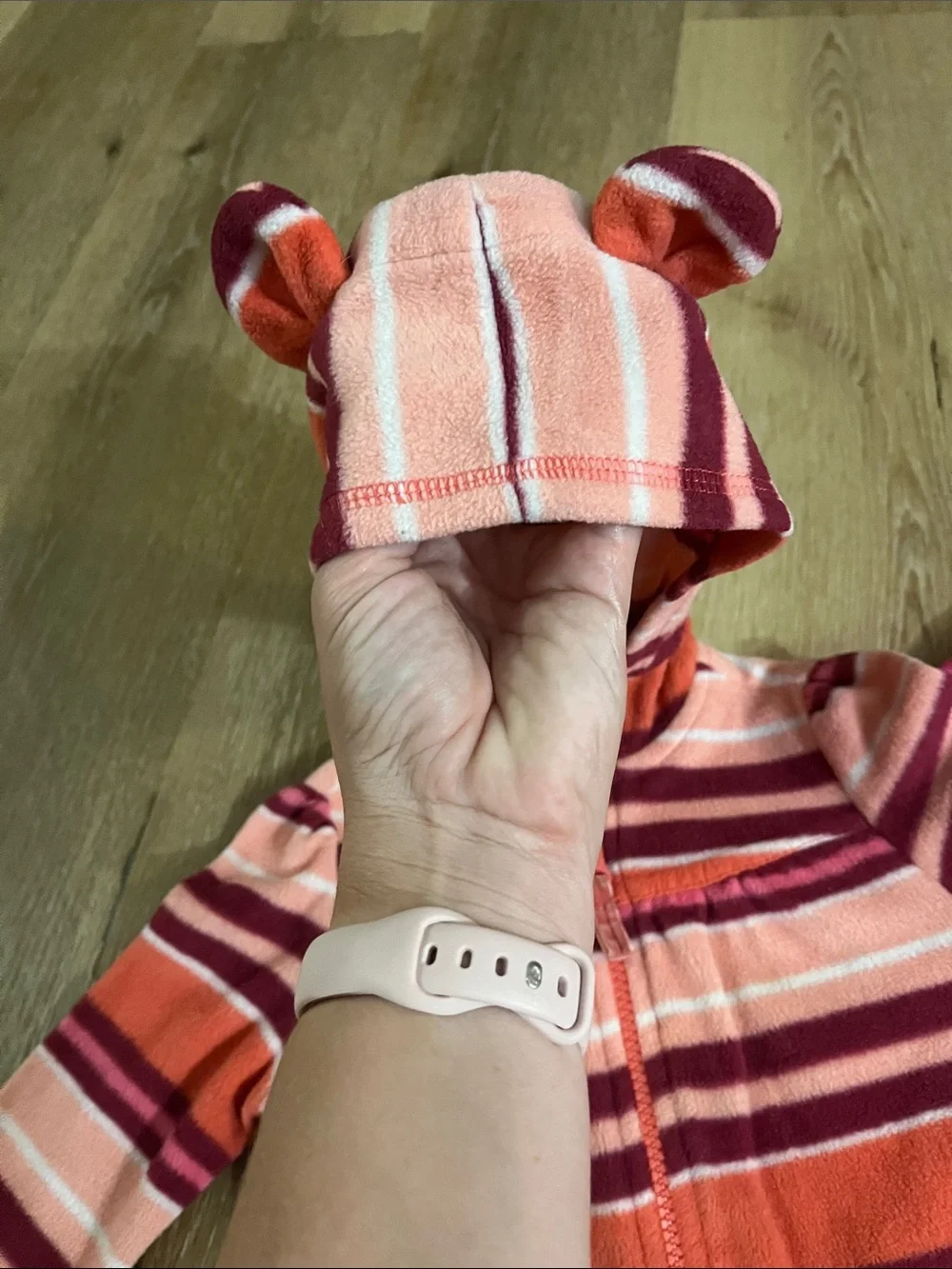 Girls' Multi-Stripe Hooded Fleece & Pink Hooded Jacket Set